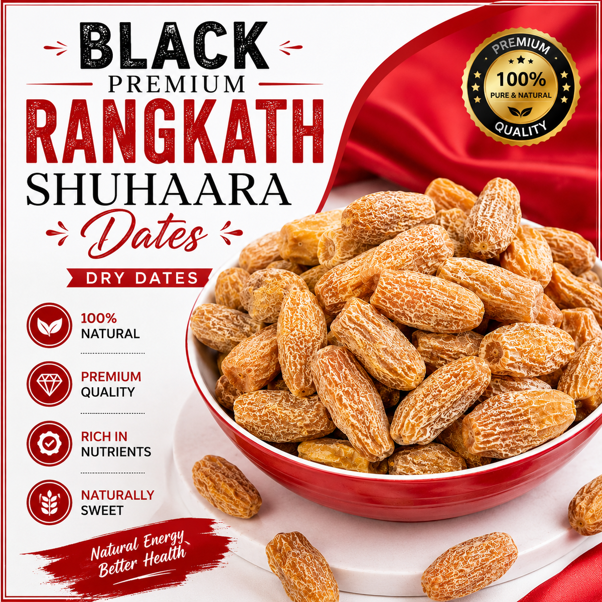 Premium Rankath Shuhara Dry Dates 1 Kg