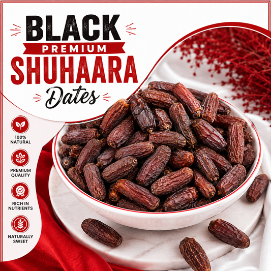 Premium Black Dry Dates (Shuhara) 1 Kg